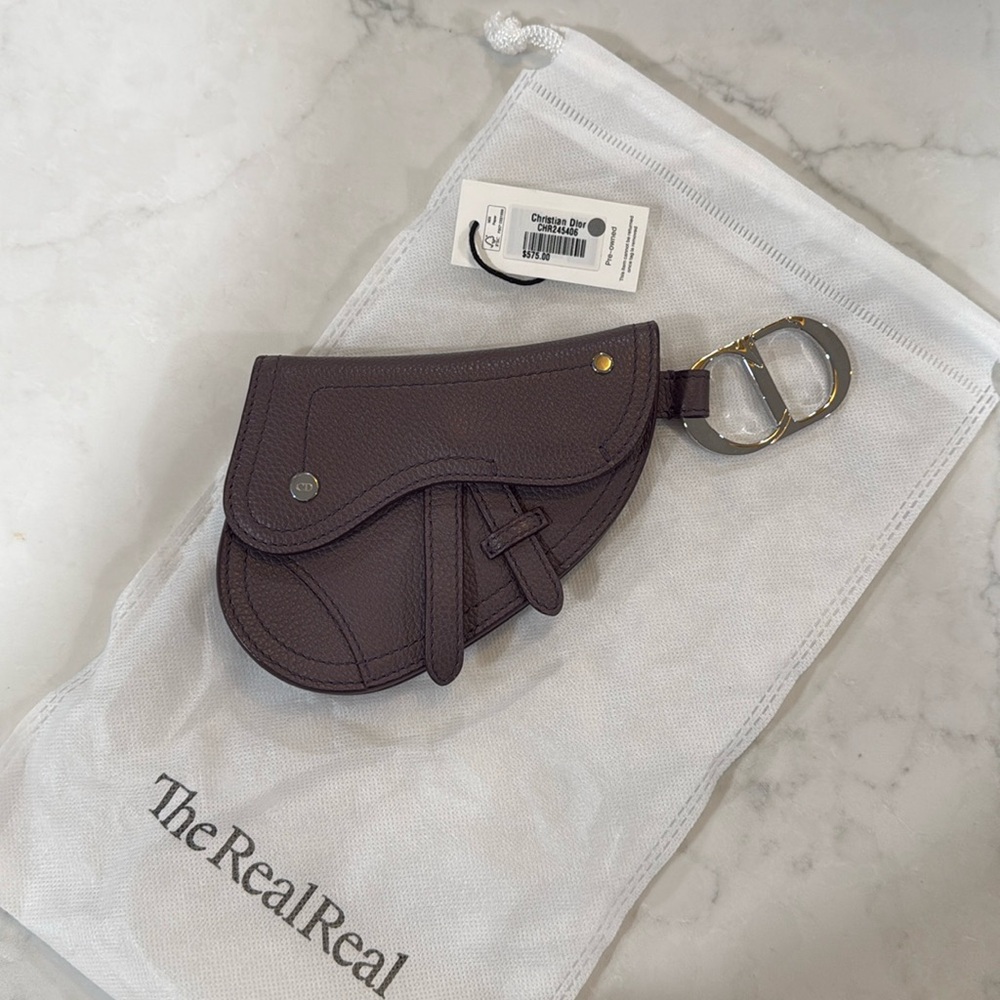 Christian Dior Saddle Keyholder purple